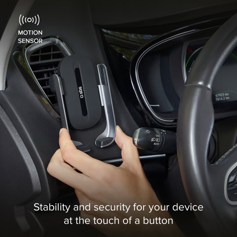 Car phone holder with 15W wireless charging