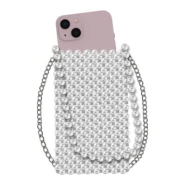 Universal beaded shoulder bag for smartphones