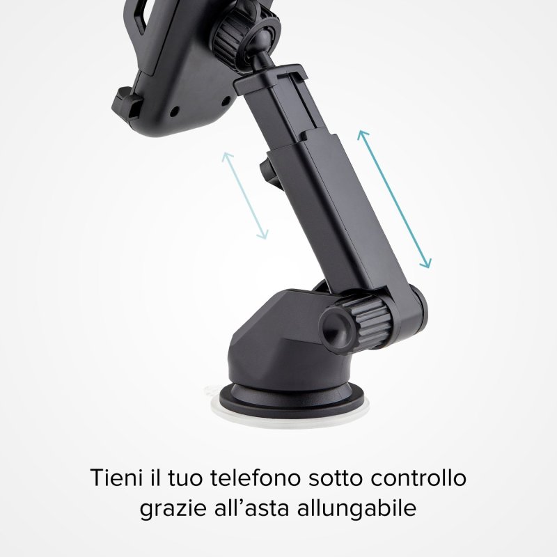 Telescopic car holder with suction cup