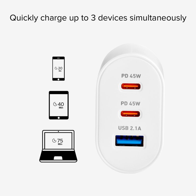 55W Battery Charger - Ultra-fast charge with Power Delivery