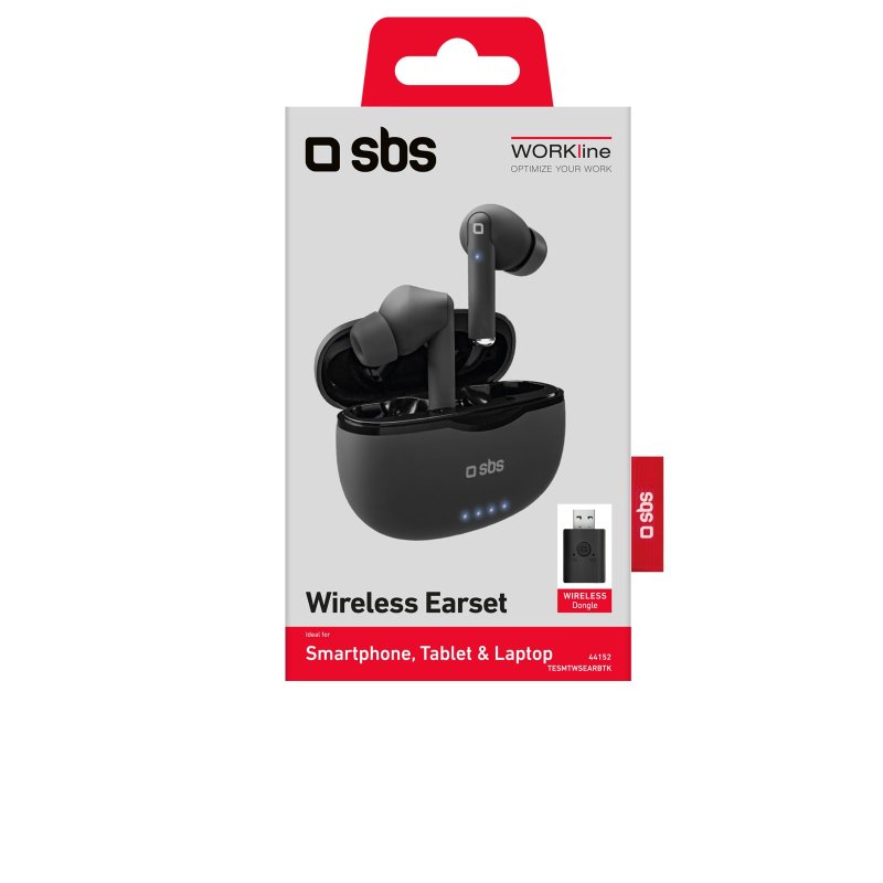 TWS earphones with USB wireless receiver