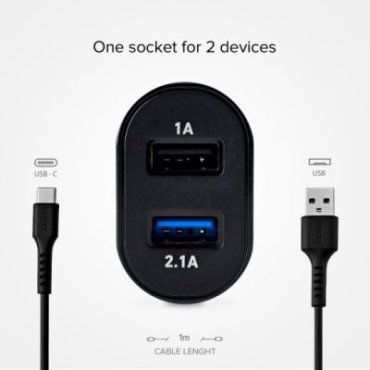 USB travel charging kit with Type-C cable