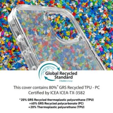 Eco-sustainable cover made from recycled materials for iPhone 15