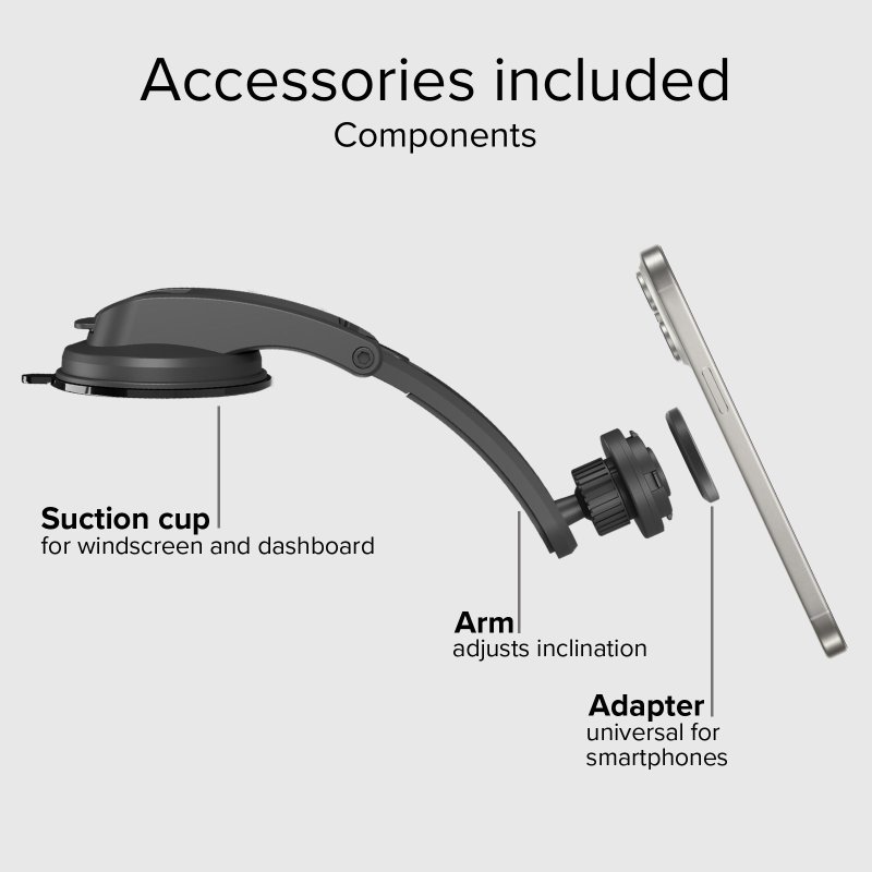 Holder for car windscreen or dashboard with LockPro locking system