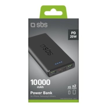 10,000 mAh powerbank with 20W Power Delivery technology (PD)