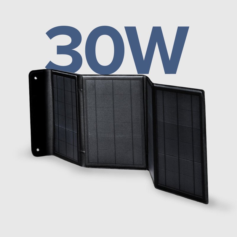 Foldable 30-watt solar panel