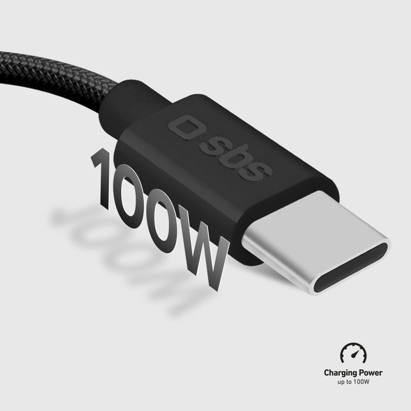 USB-C 3.2 compatible 100W Power Delivery charging and data cable
