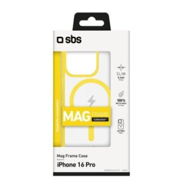 Cover for iPhone 16 Pro with coloured edges compatible with MagSafe charging