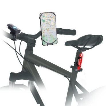 Kit de luces y soporte para smartphone en el manillar