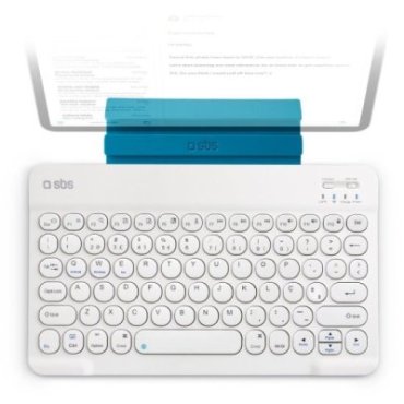 Clavier sans fil QWERTY portugais avec support