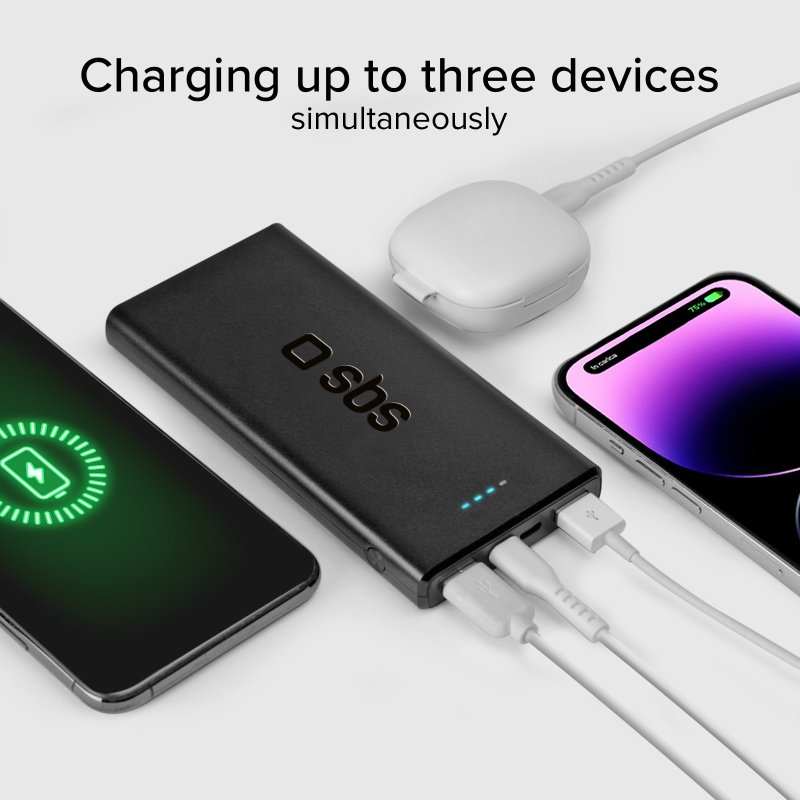 10,000 mAh powerbank with 20W Power Delivery technology (PD)